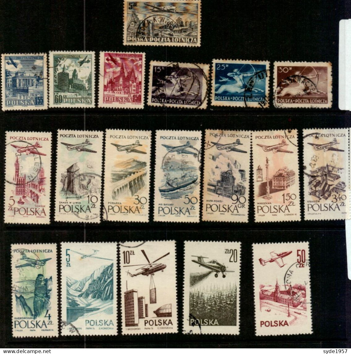 Poste Aérienne 19 Timbres Oblitérés,  Différentes  Périodes - Gebraucht