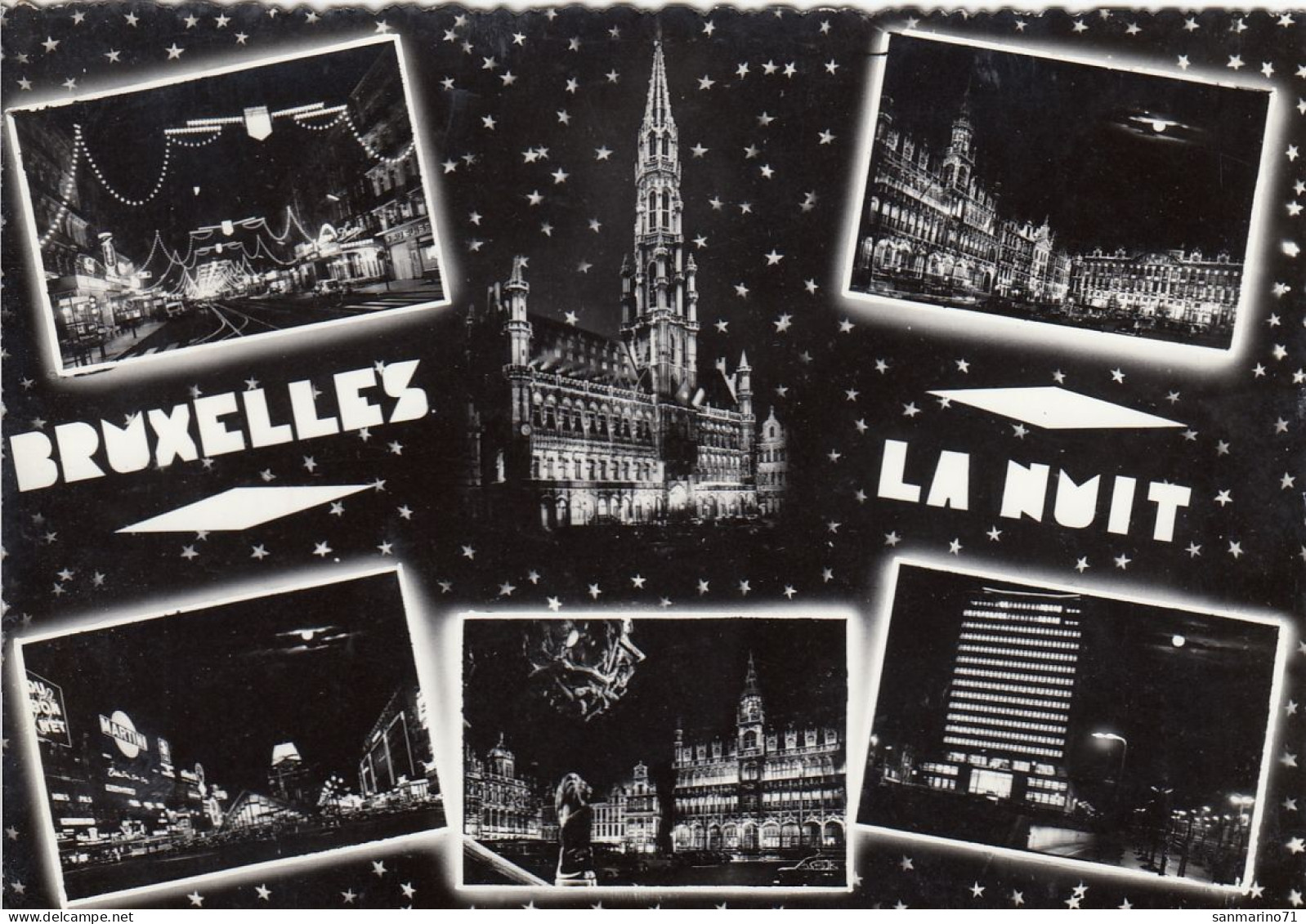 POSTCARD 631,Belgium,Bruxelles - Brussel Bij Nacht