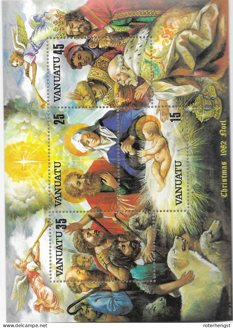 Vanuatu Mnh ** 1982 Christmas Sheet 2,5 Euros - Vanuatu (1980-...)