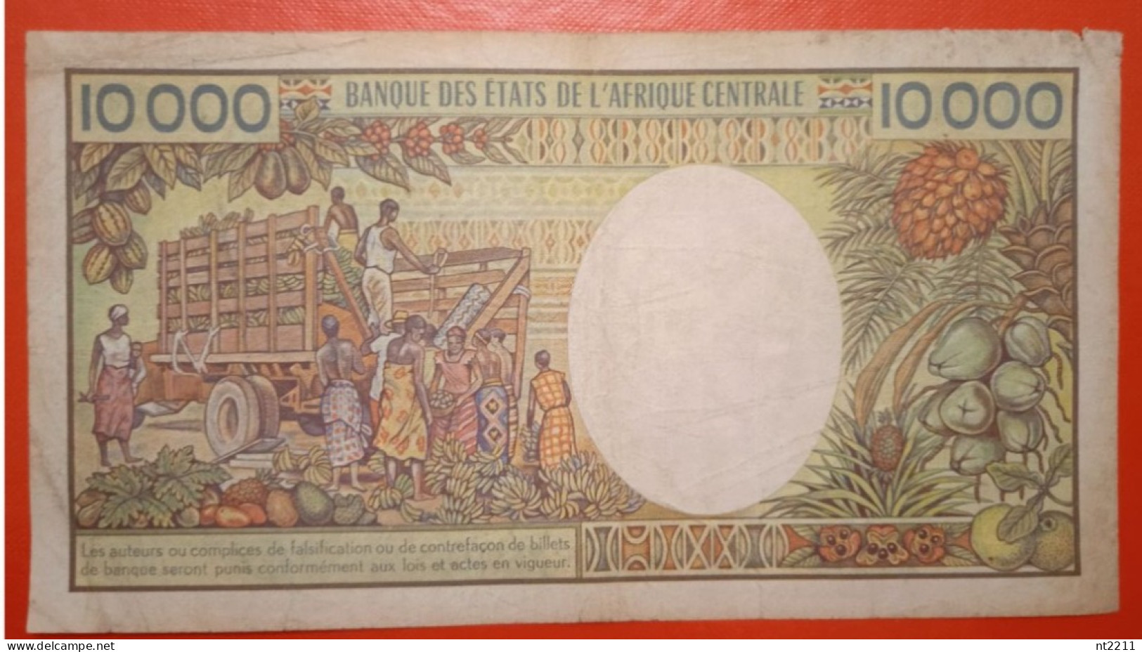 Banknote 10000 Francs Central African Republic - Centraal-Afrikaanse Republiek