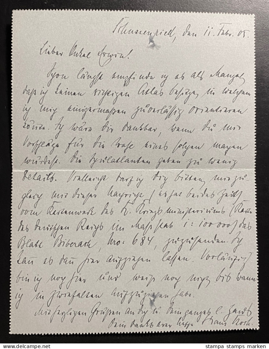 Deutsches Reich 1902 Ganzsache Kartenbrief Mi. K 12 Gestempelt/o SCHUSSENRIED Ankunftsstempel GÖPPINGEN - Briefe