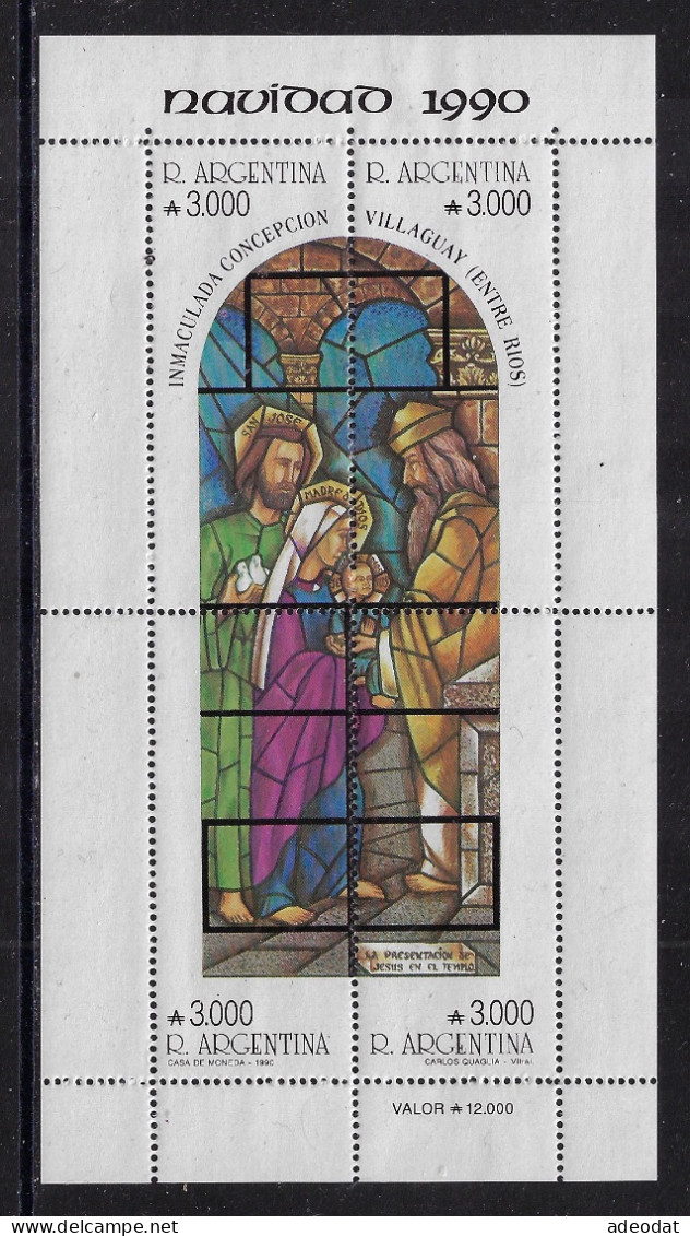 ARGENTINA 1990 CHRISTMAS SCOTT #1725 MH - Neufs