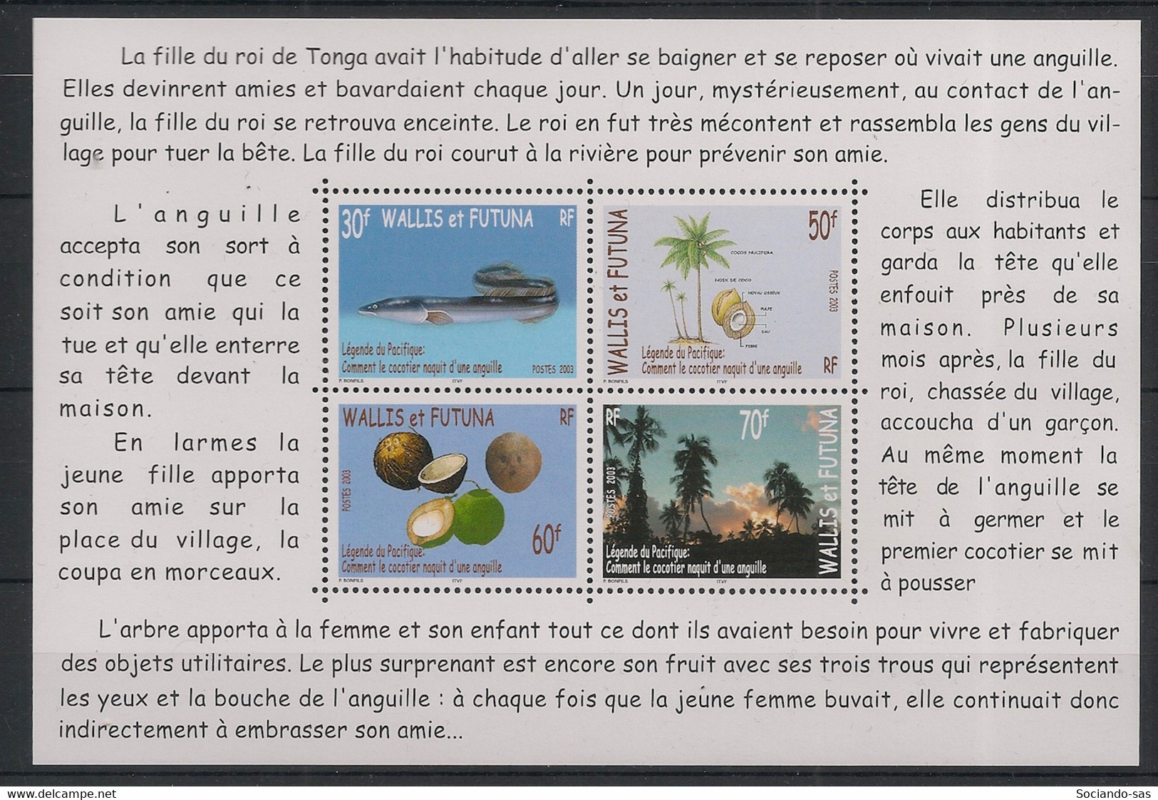 WALLIS ET FUTUNA - 2003 - Bloc Feuillet BF N°Yv. 12 - Cocotier - Neuf Luxe ** / MNH / Postfrisch - Blocks & Kleinbögen