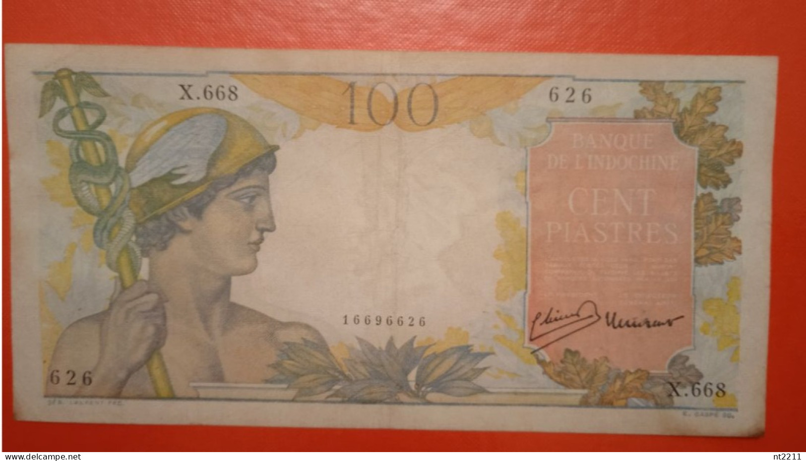 Banknote 100 Piastres French Indochina - Indochine