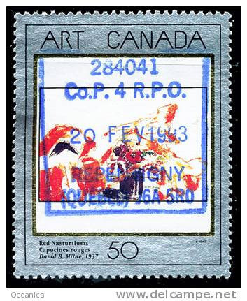 Canada (Scott No.1419 - David Milne - Peinture / Masterpiece) (o) Aspect Métalique /  Metalic - Oblitérés