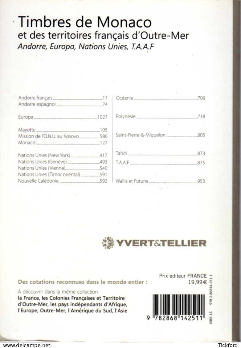 Catalogue Yvert & Tellier - MONACO 2016 - Tome 1bis - Bon état - Francia