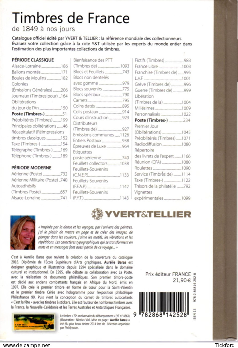 Catalogue Yvert & Tellier - FRANCE 2016 - Tome 1 - Bon état - France