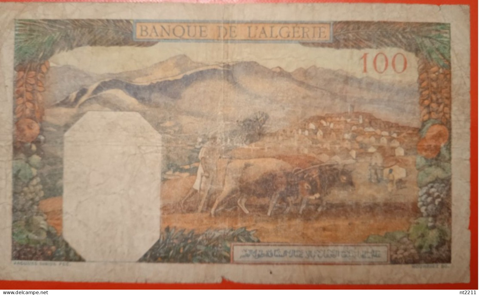 Banknote 100 Francs Algeria 1942 - Algerije