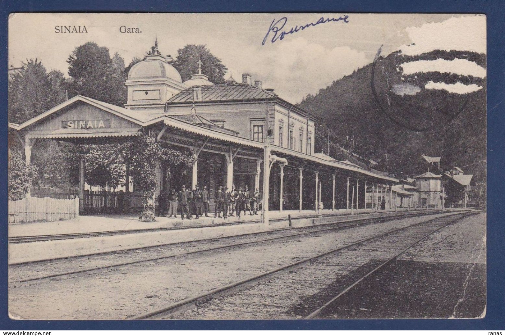 CPA Roumanie Romania Roemenie Circulé Sinaia Gare Chemin De Fer Station - Roumanie