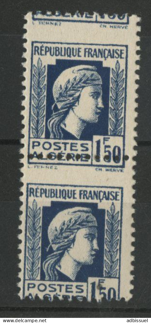 ALGERIE N° 214c PAIRE Neufs ** (MNH) VARIETE DE PIQUAGE A CHEVAL Voir Description - Neufs