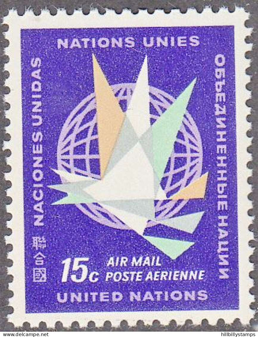 UNITED NATIONS NY   SCOTT NO C11  MNH     YEAR  1964 - Poste Aérienne