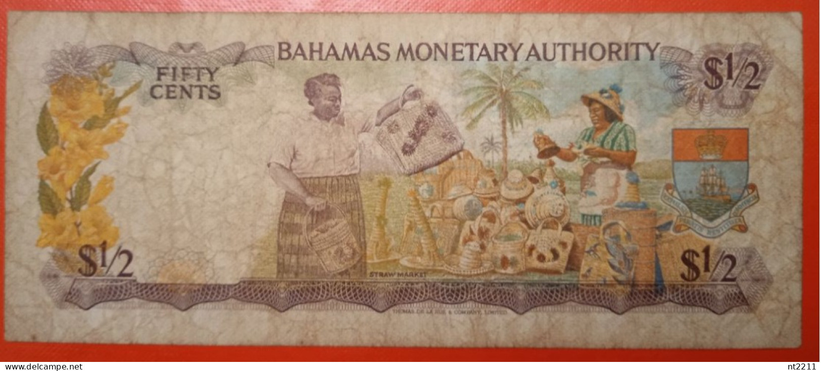 Banknote 1/2 Dollar Bahamas 1968 - Bahama's