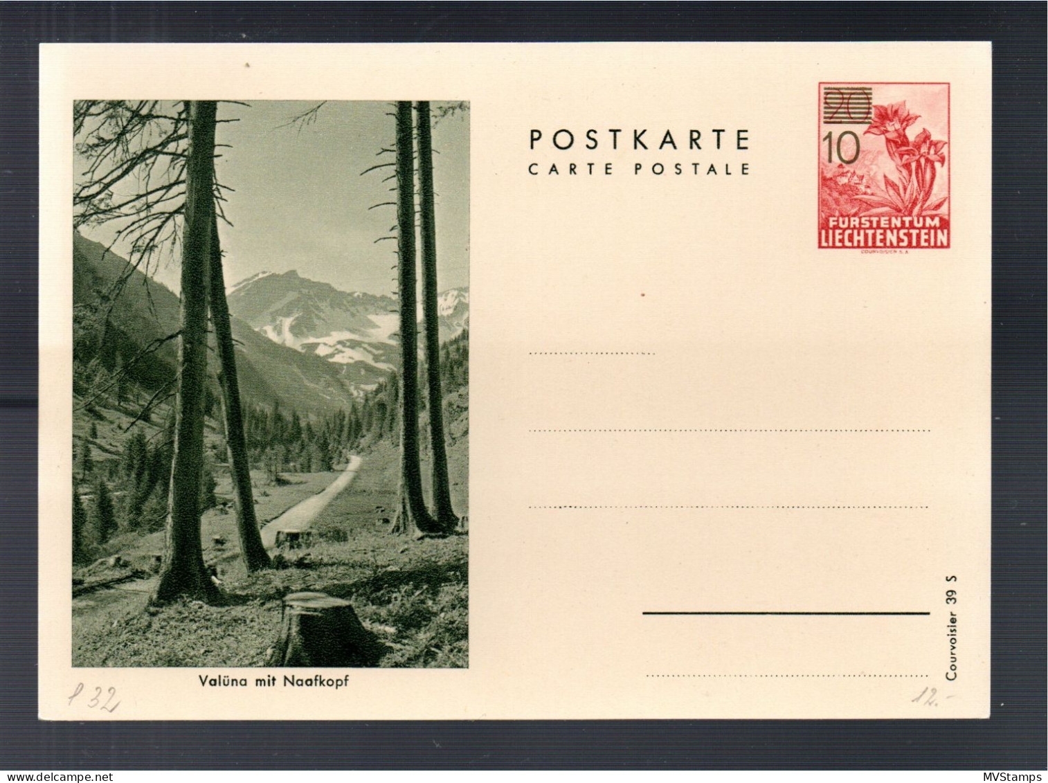 Liechtenstein 1943 Set Old Illustrated Postcards (LBK 26 A/b) Nice Unused - Ganzsachen