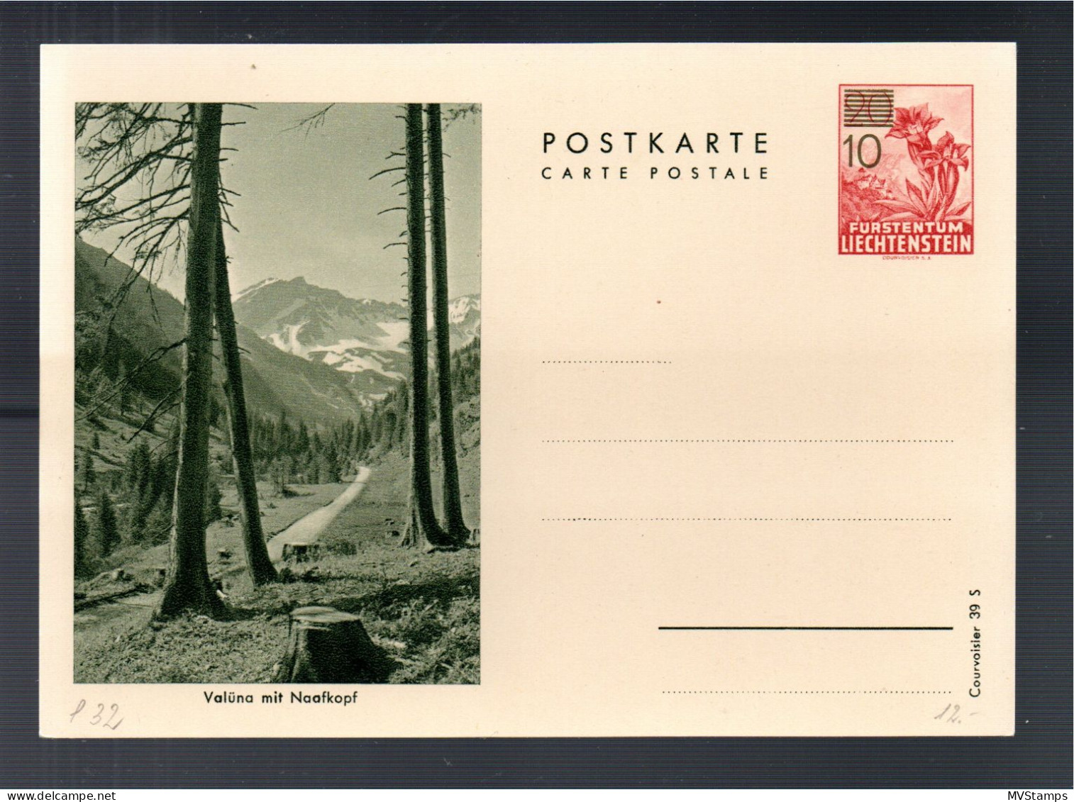 Liechtenstein 1943 Set Old Illustrated Postcards (LBK 26 A/b) Nice Unused - Postwaardestukken