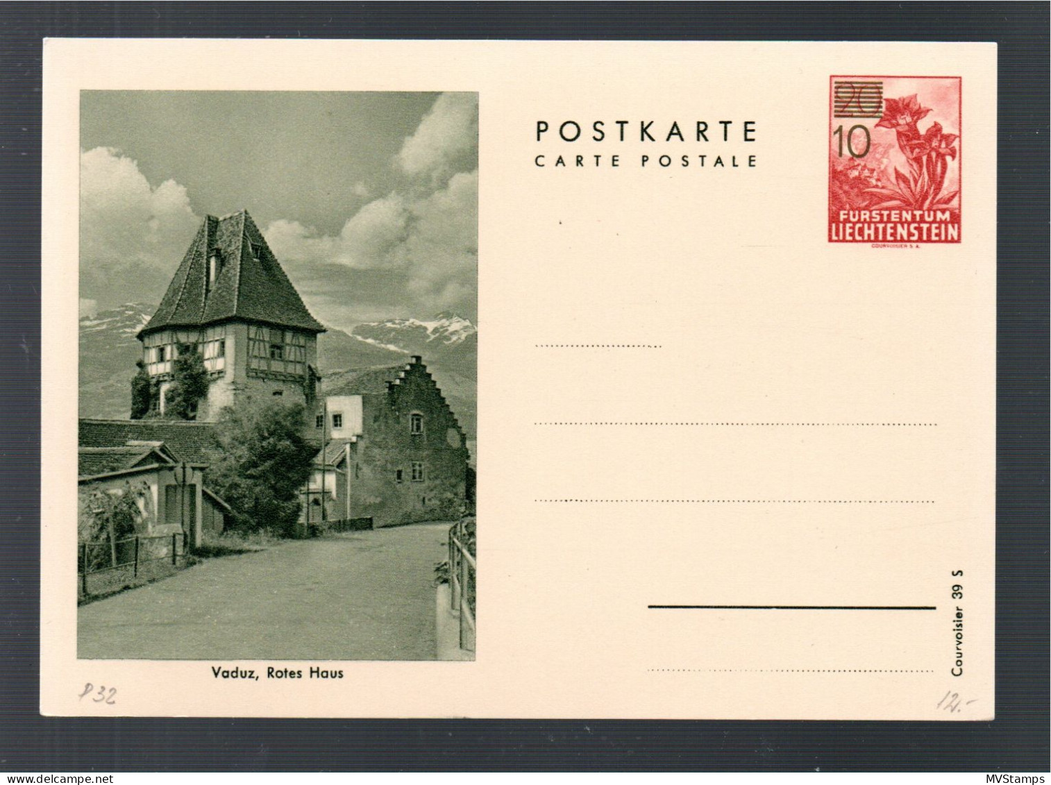 Liechtenstein 1943 Set Old Illustrated Postcards (LBK 26 A/b) Nice Unused - Entiers Postaux