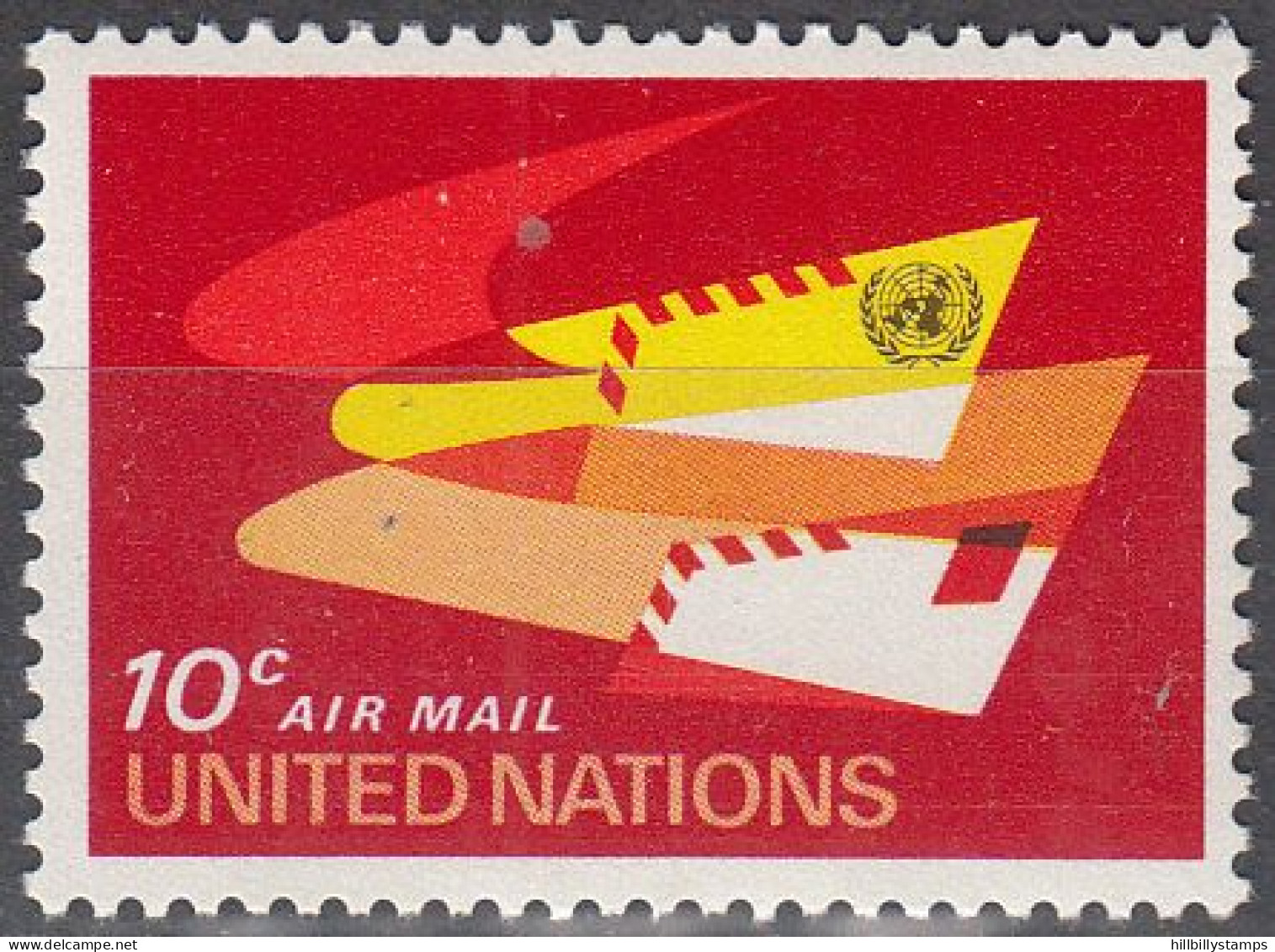 UNITED NATIONS NY   SCOTT NO C14  MNH     YEAR  1969 - Luftpost
