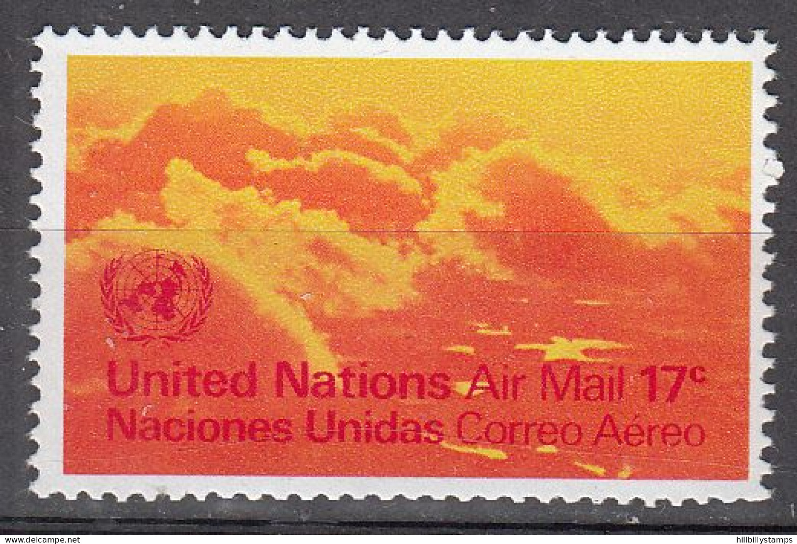 UNITED NATIONS NY   SCOTT NO C17  MNH     YEAR  1972 - Posta Aerea