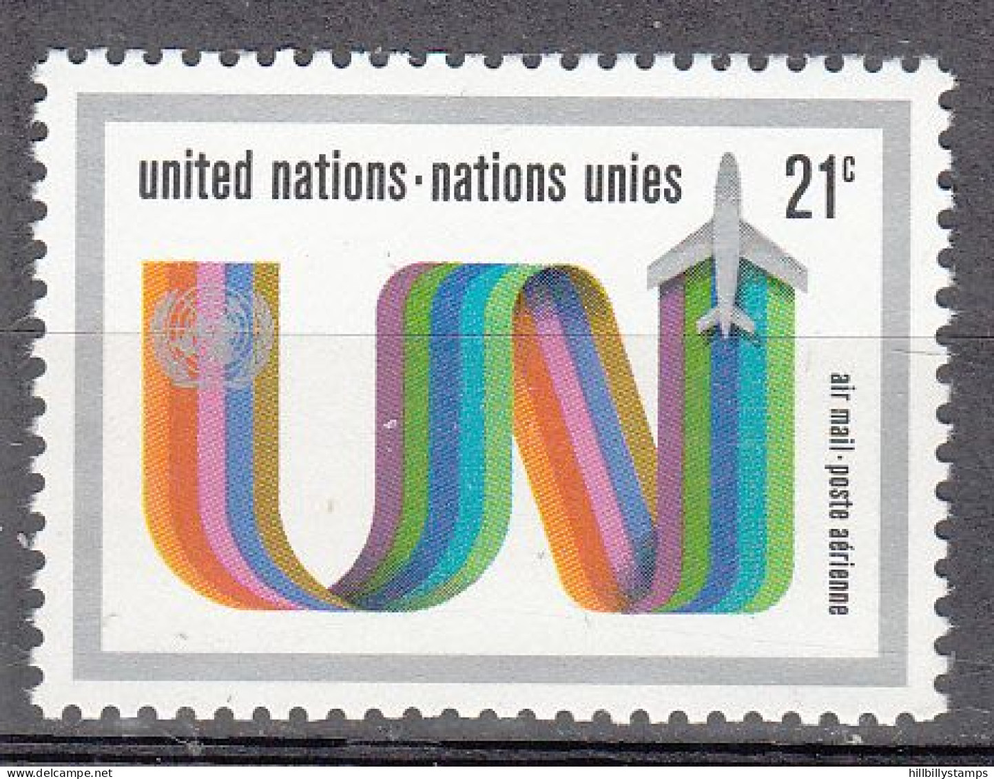 UNITED NATIONS NY   SCOTT NO C18  MNH     YEAR  1972 - Airmail