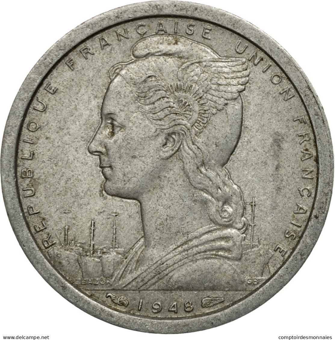 Monnaie, Madagascar, Franc, 1948, Paris, TTB, Aluminium, KM:3 - Madagascar