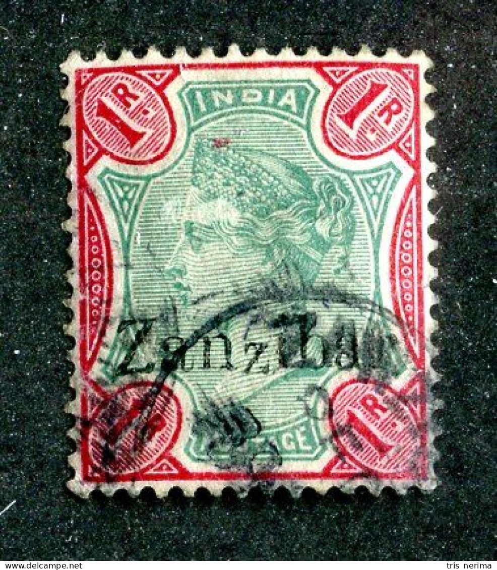 7515 BCx Zanzibar 1895 Scott # 13 Used (offers Welcome) - Zanzibar (...-1963)