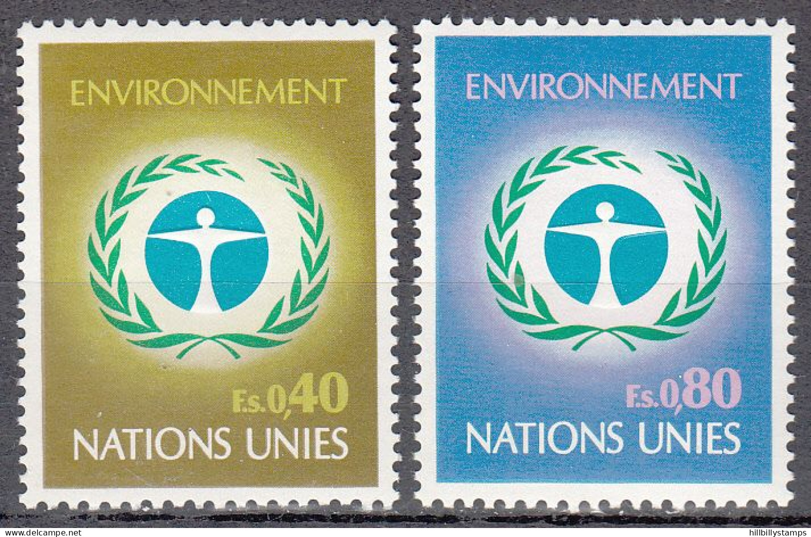 UNITED NATIONS GENEVA   SCOTT NO 25-26   MNH     YEAR  1972 - Unused Stamps