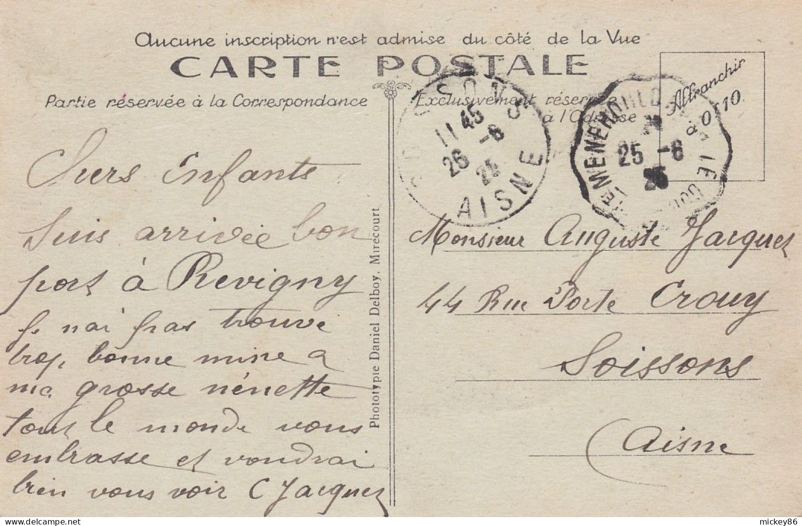 REVIGNY --1925 -- Place De La Gare (animée , Voiture, Hôtel De La Gare ) ....timbre...cachet .....à Saisir - Revigny Sur Ornain