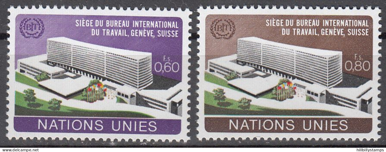 UNITED NATIONS GENEVA   SCOTT NO 37-38   MNH     YEAR  1974 - Ongebruikt