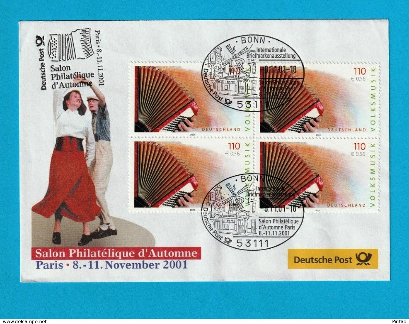 FDC0990- ALEMANHA 2001- FDC (FILATELIA - SALON PHILATELIQUE D'AUTOMNE) - 2001-2010