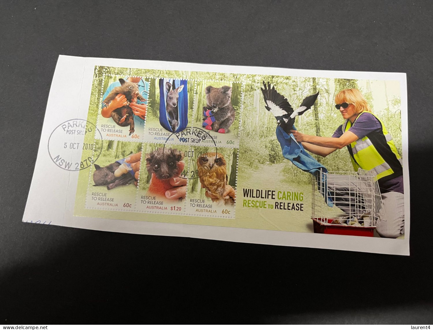 Stamps (7-11-2023) Australia (used On Paper M/s) Wildlife Caring 2010 - Blocs - Feuillets