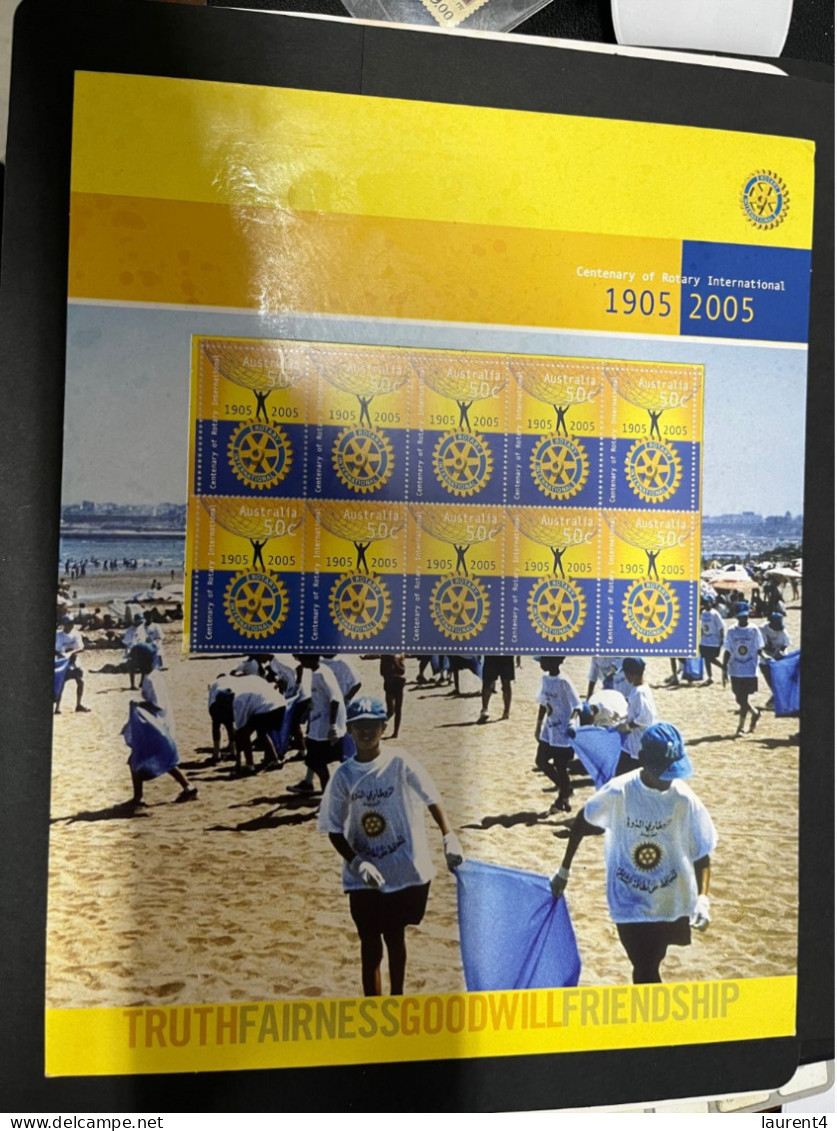 Stamps (7-11-2023) Australia Presentation Pack (miny M/s) Centenary Of Rotary International (2005) - Blocks & Sheetlets