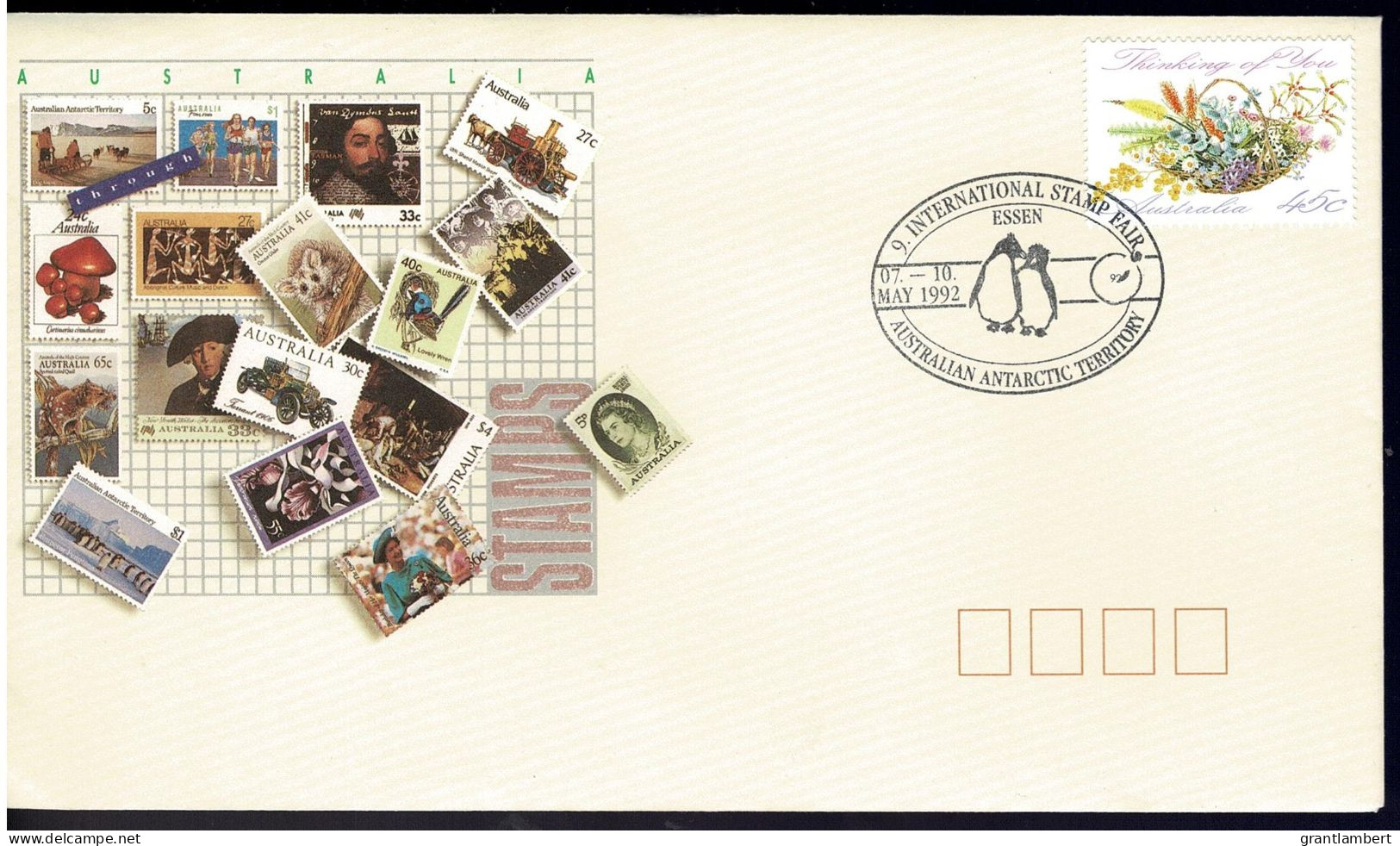 Australia 1992 AAT Penguins - Essen Fair Commemorative Cover - Lettres & Documents