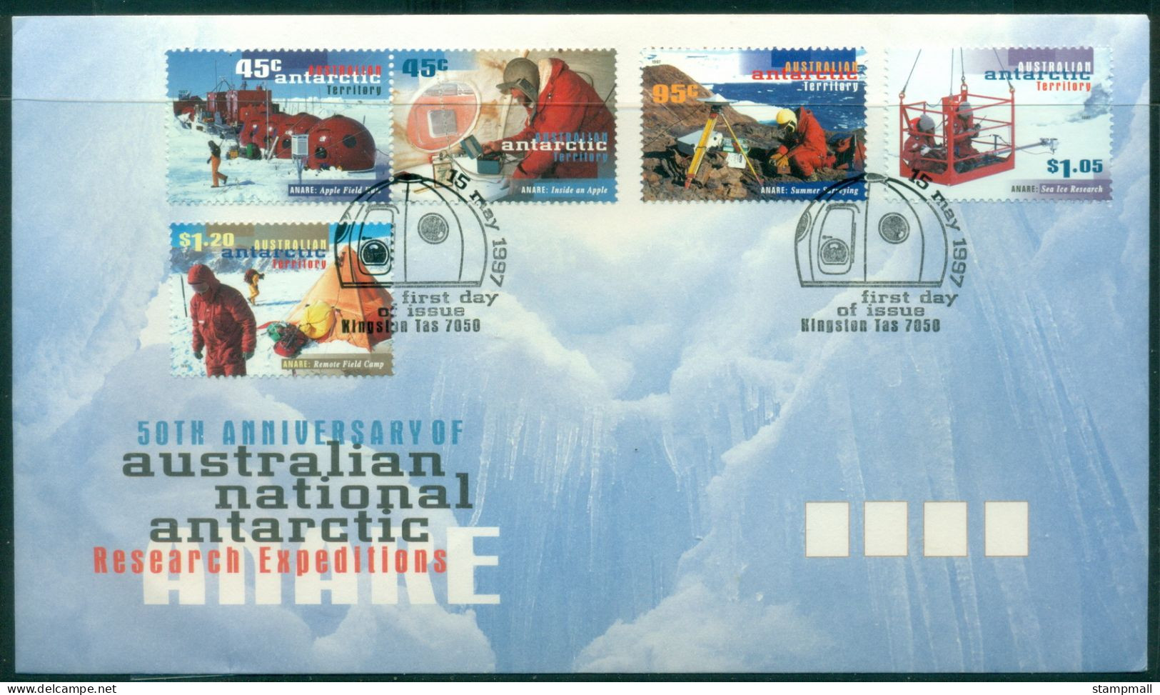 AAT 1997 Australian National Antarctic Research Expeditions 50th Anniversary FDC - FDC