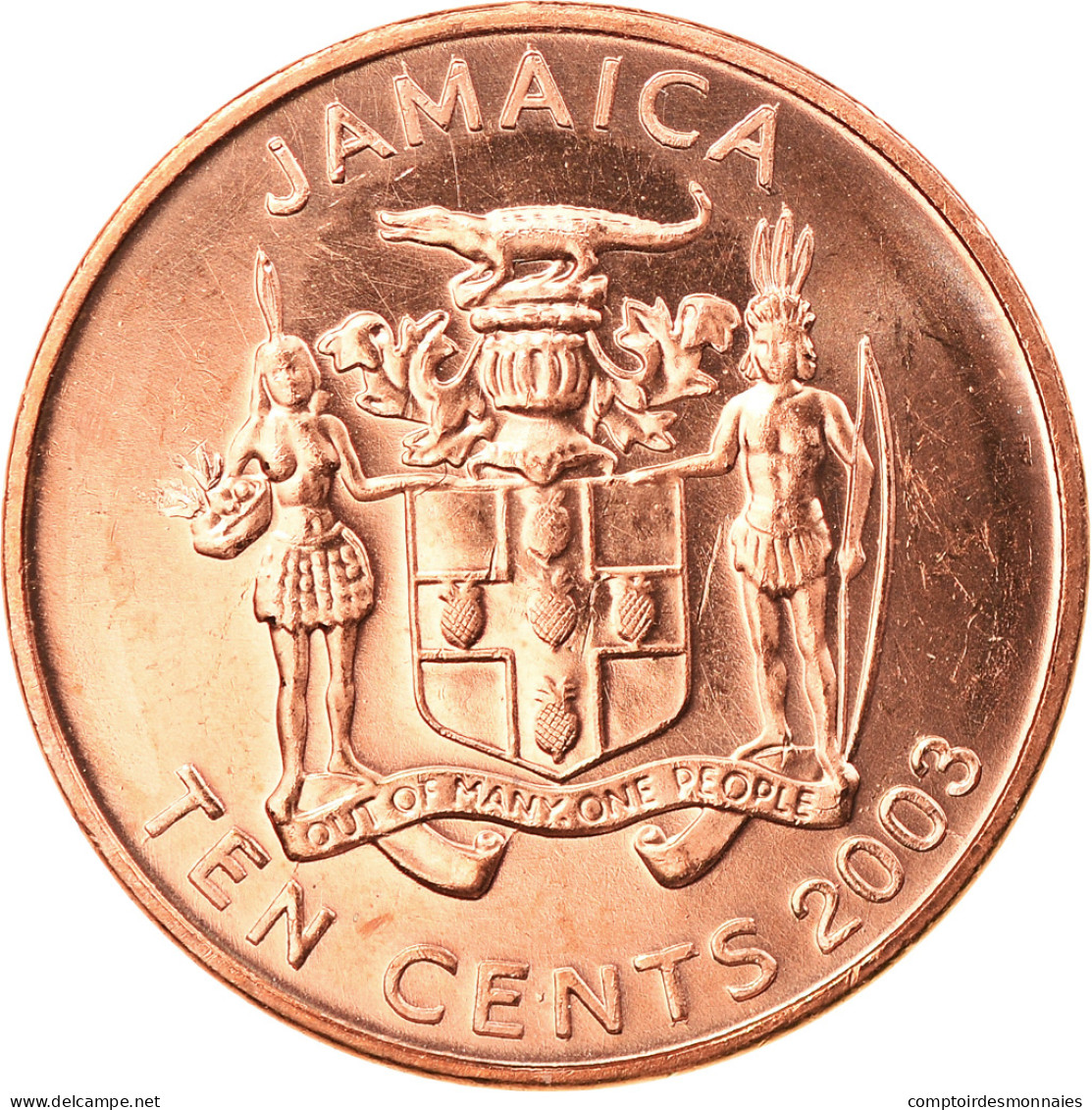 Monnaie, Jamaica, Elizabeth II, Paul Bogle, 10 Cents, 2003, British Royal Mint - Jamaica