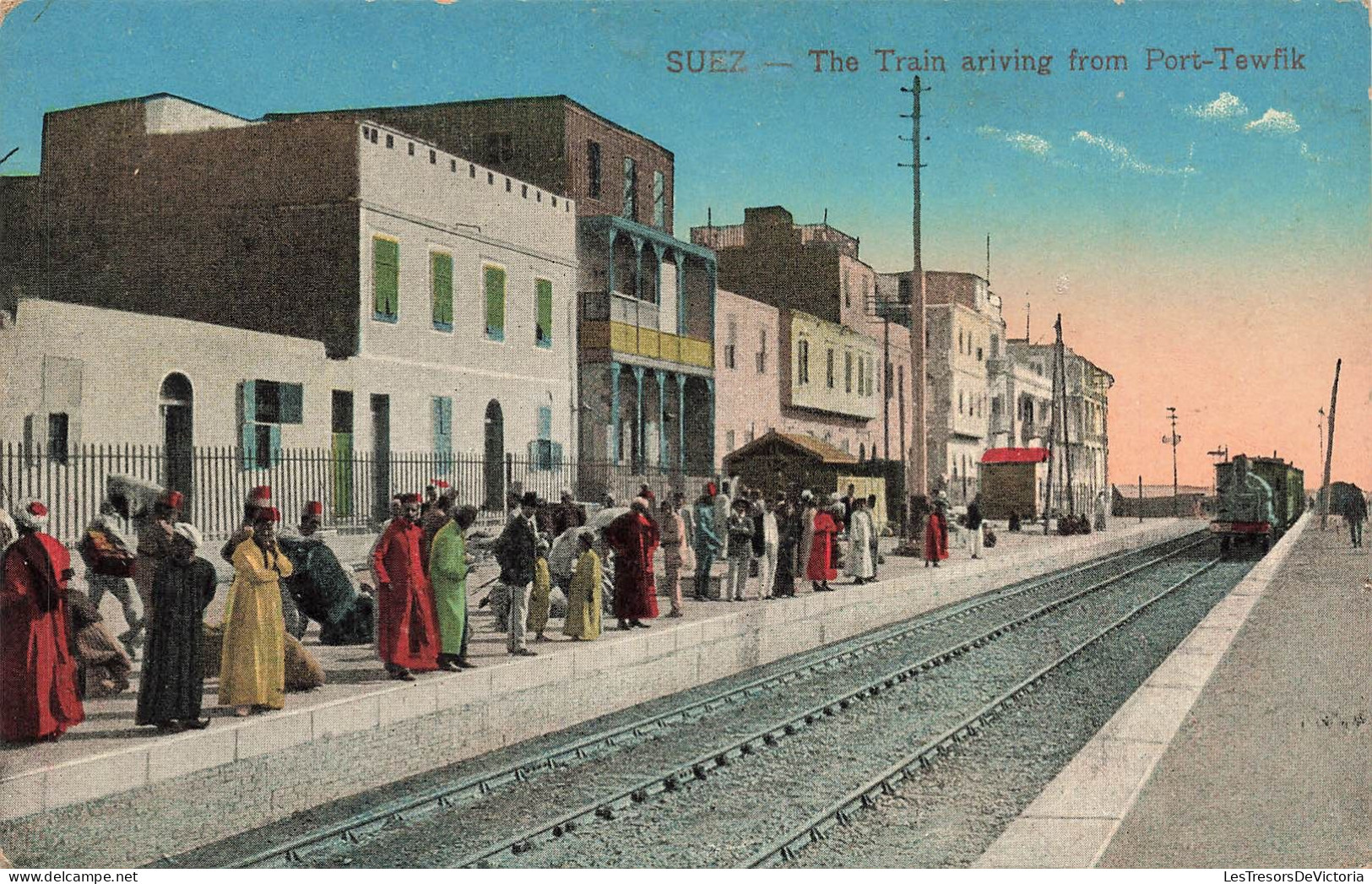 EGYPTE - Suez - Le Train Arrivant De Port-Tewfik - Colorisé - Animé - Carte Postale Ancienne - Sues