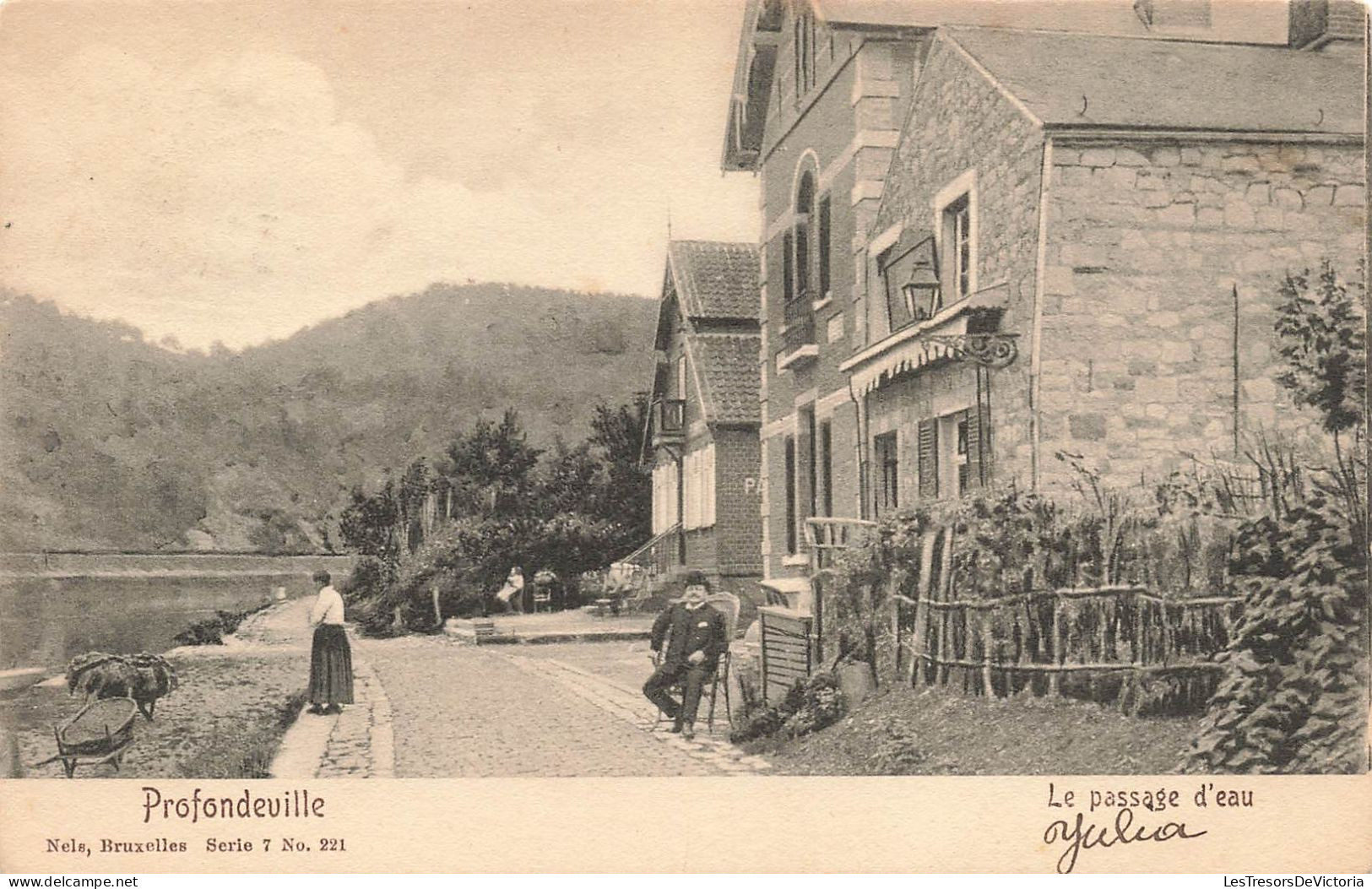 BELGIQUE - Profondeville - Le Passage D'eau - Carte Postale Ancienne - Profondeville