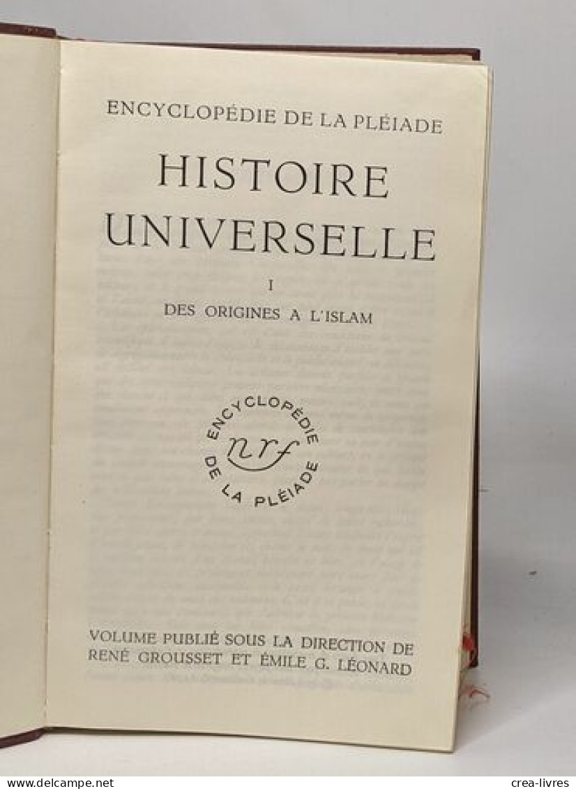 Histoire Universelle En 3 Tomes: I: Des Origines à L'islam / II: De L'islam à La Réforme / III: De La Réforme à Nos Jour - Dictionnaires