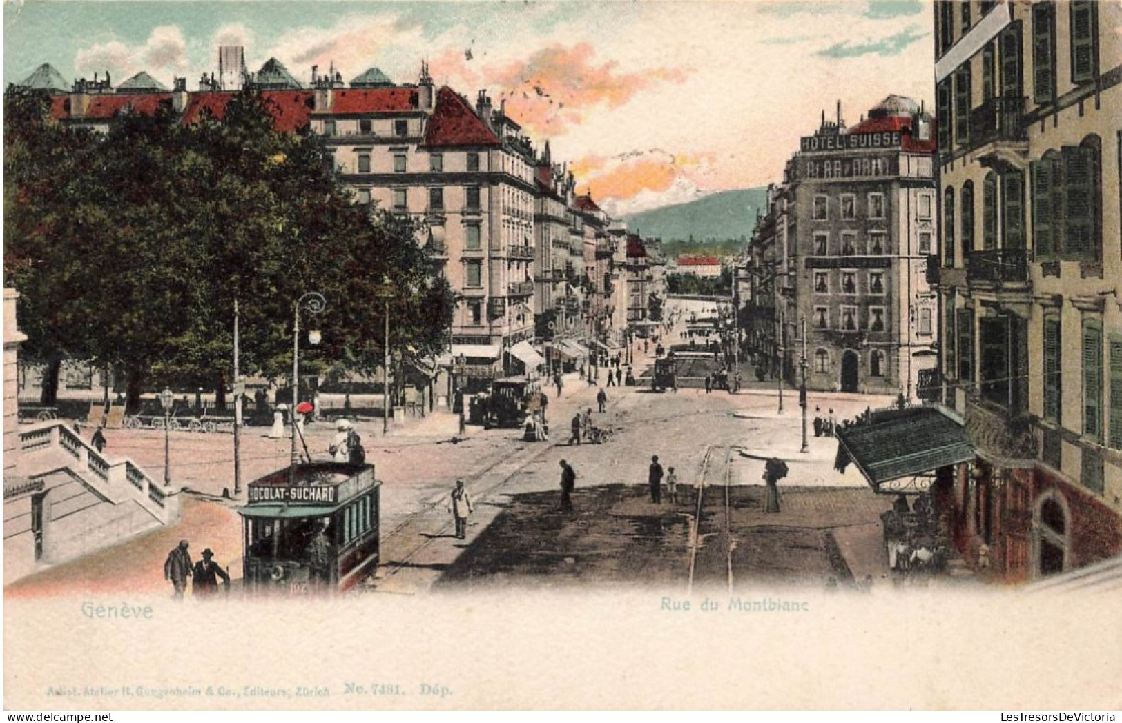 SUISSE - Genève - Rue Du Montblanc - Animé - Colorisé - Carte Postale Ancienne - Genève