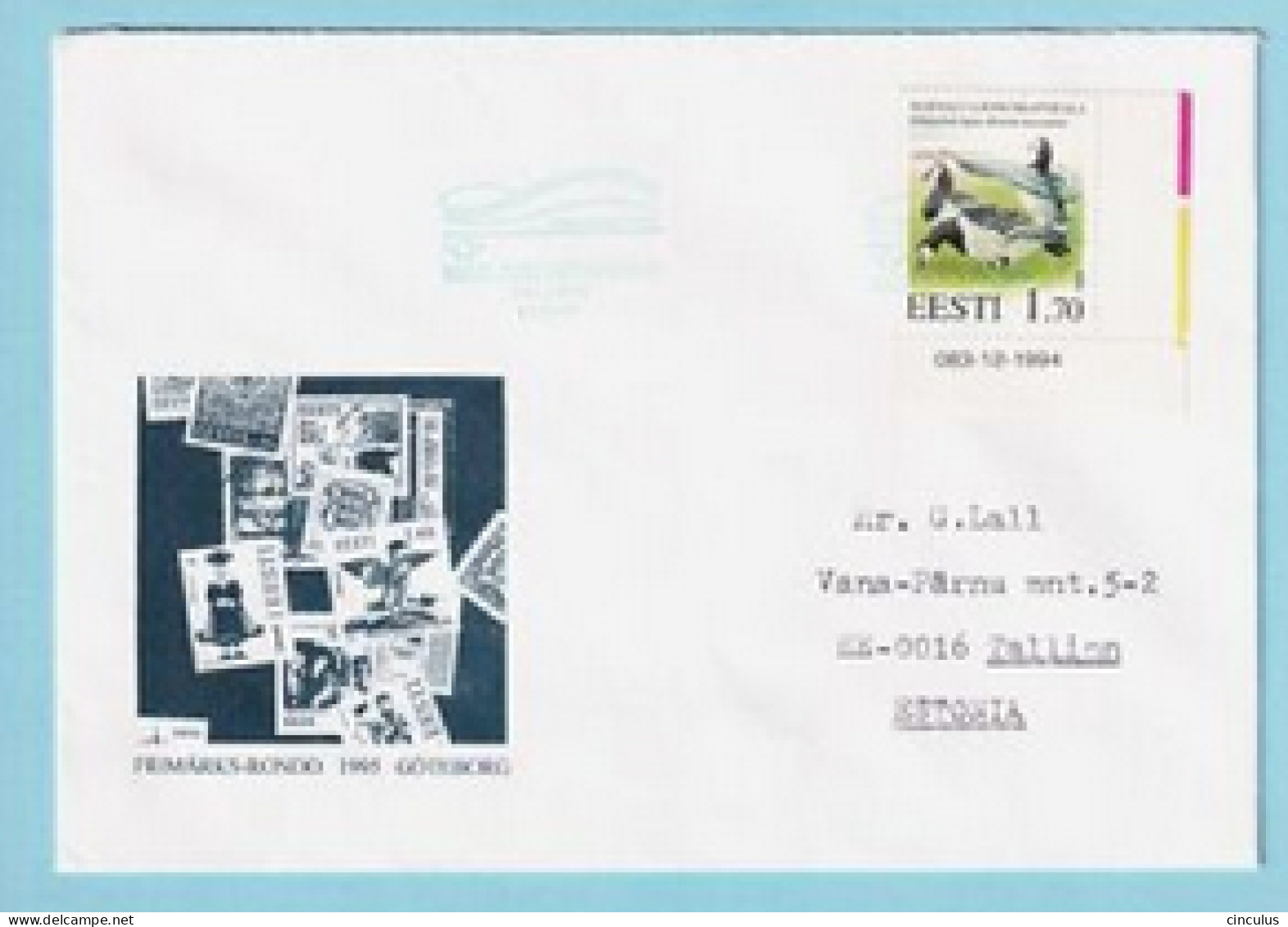 1995. Estonia. Barnacle Goose (Branta Leucopsis). Mi. Nr. 245. On Cover - Estonie