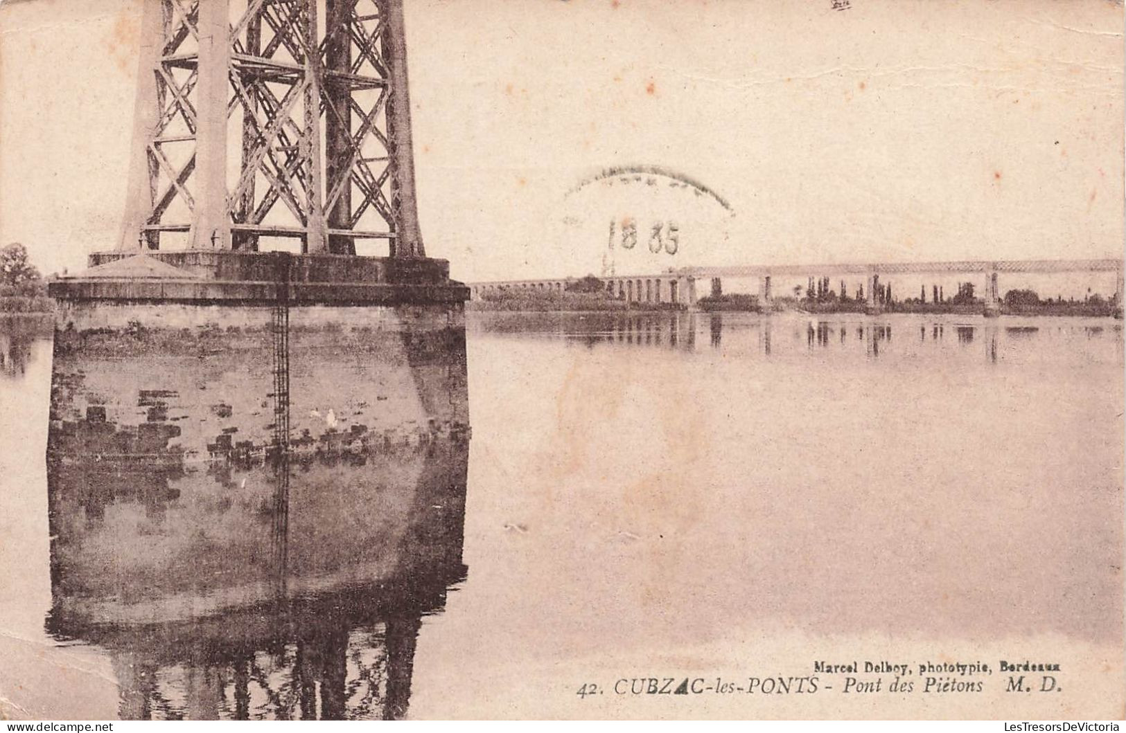 FRANCE - Cubzac Les Ponts - Pont Des Pitéons - MD - Carte Postale Ancienne - Cubzac-les-Ponts