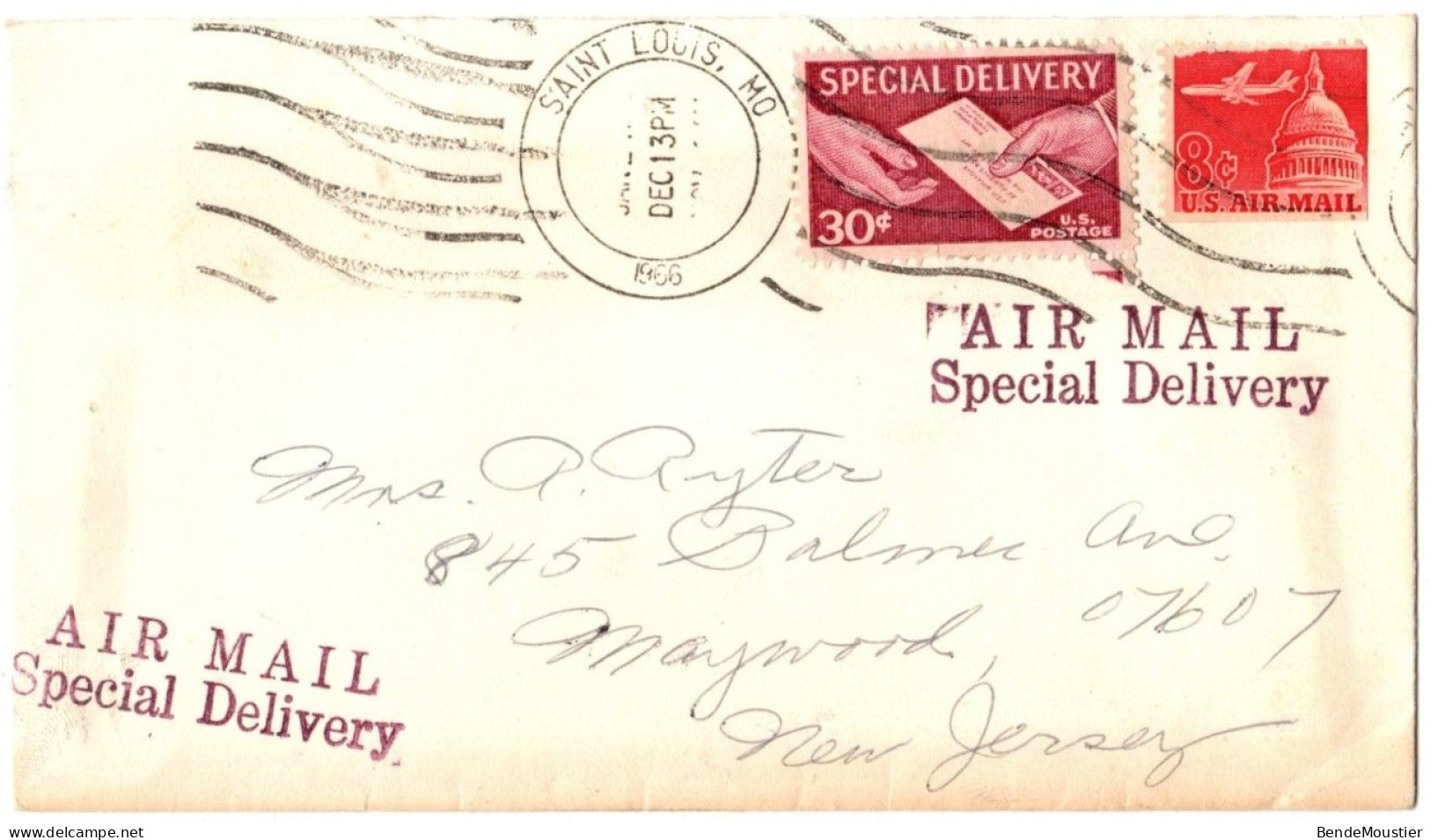 (N14) USA SCOTT # C64 + E 21 - Air Mail - Special Delivery - Saint-Louis MO - 1966. - Briefe U. Dokumente