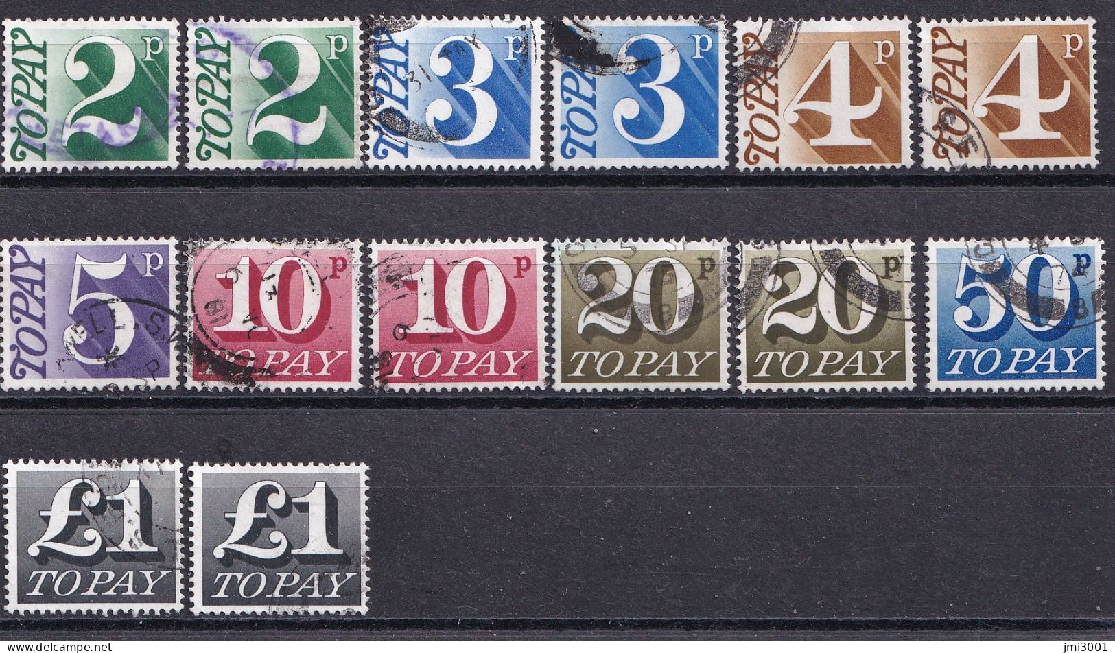 Grande - Bretagne  Taxe  1970  Lot - Postage Due