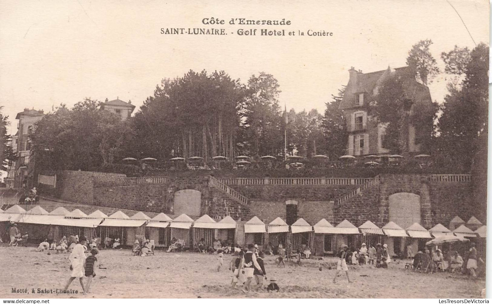 FRANCE - Côte D'Emeuraude - Saint Lunaire - Golf Hotel Et La Cotière - Animé - Carte Postale Ancienne - Saint-Lunaire