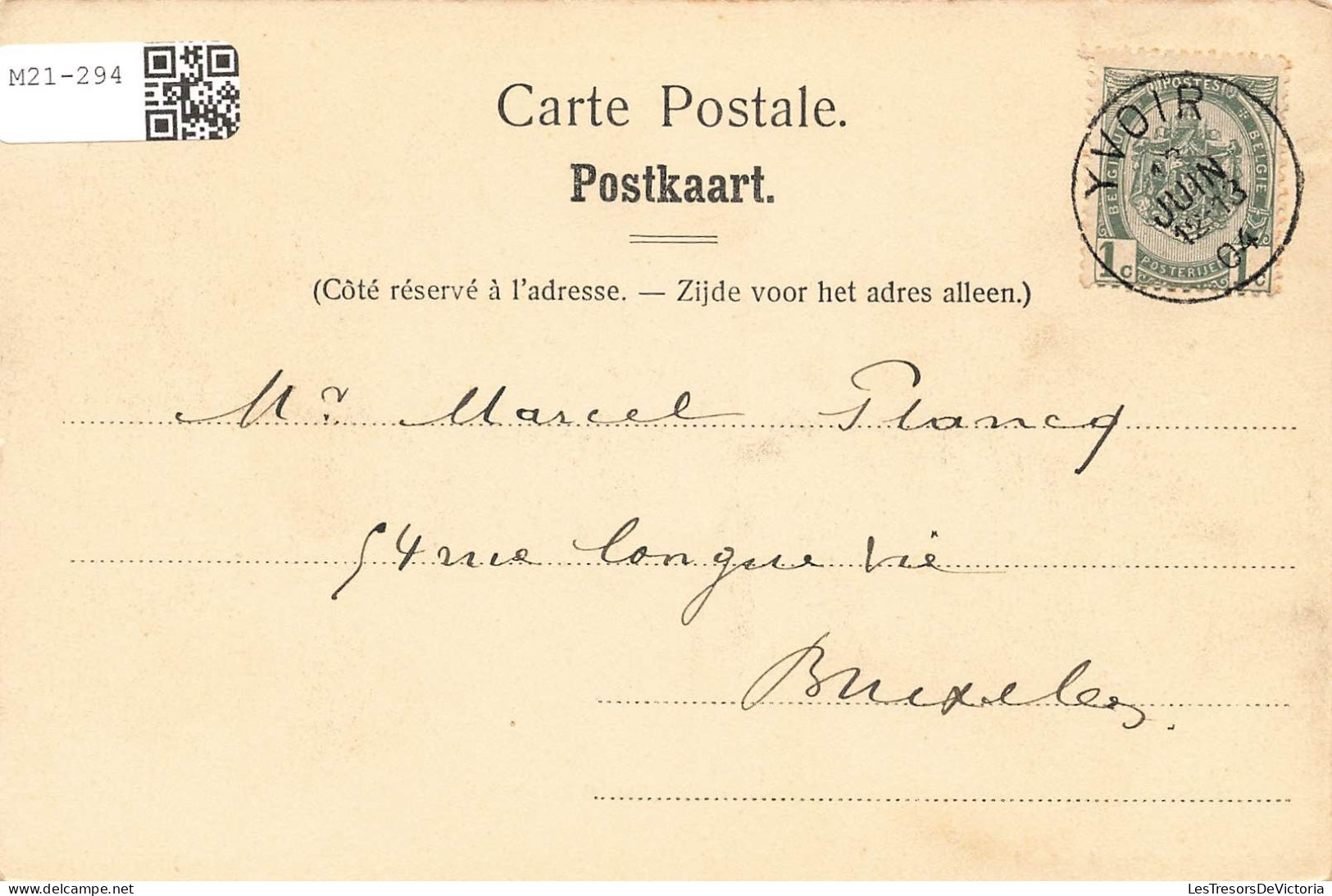 BELGIQUE - Yvoir - L'église Et La Poste - Carte Postale Ancienne - Yvoir