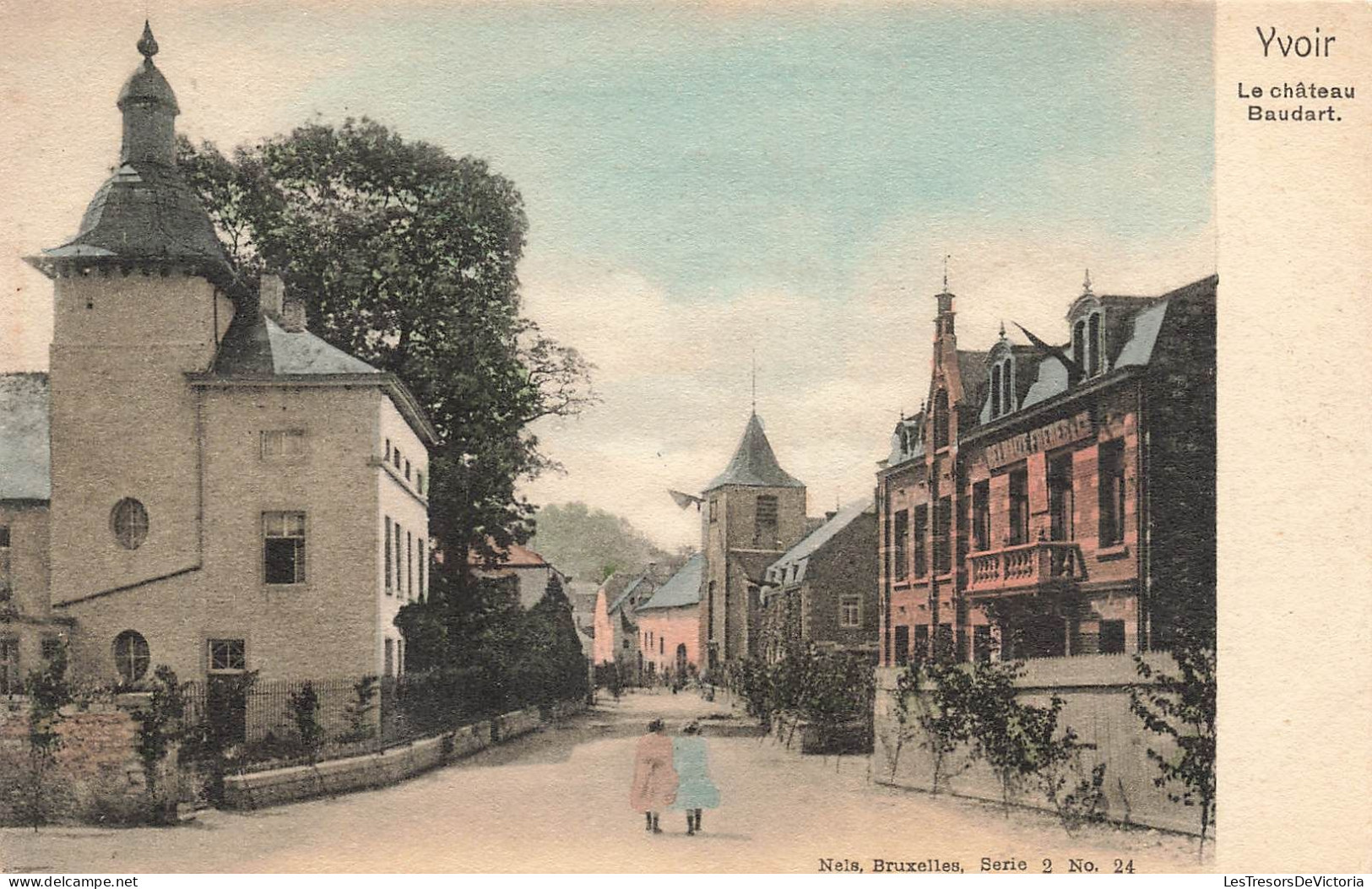 BELGIQUE - Yvoir - Le Château Baudart - Colorisé - Carte Postale Ancienne - Yvoir