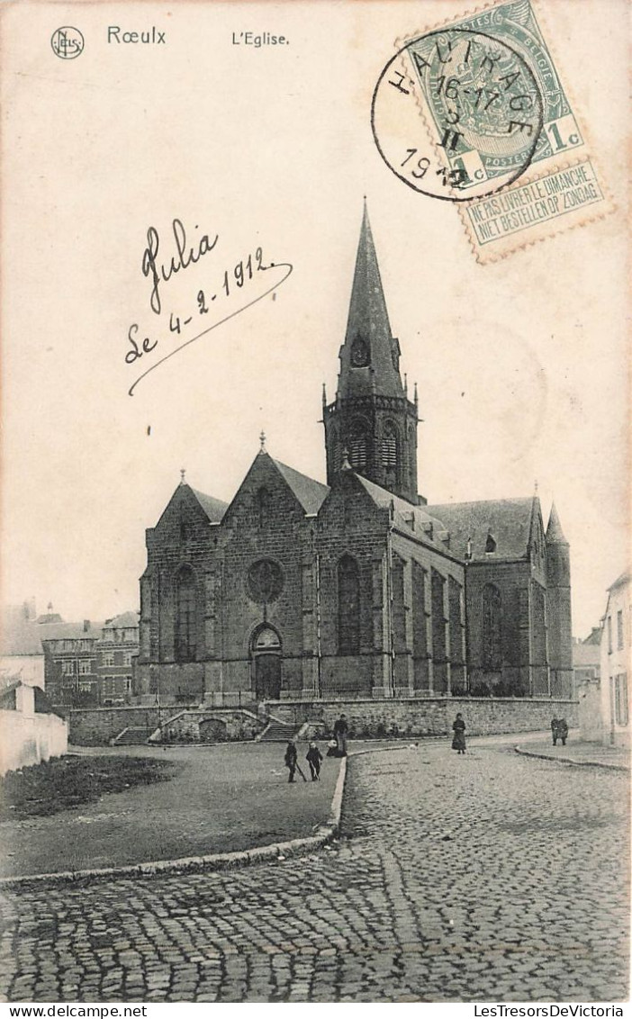 FRANCE - Rœulx - L'église - Carte Postale Ancienne - Valenciennes