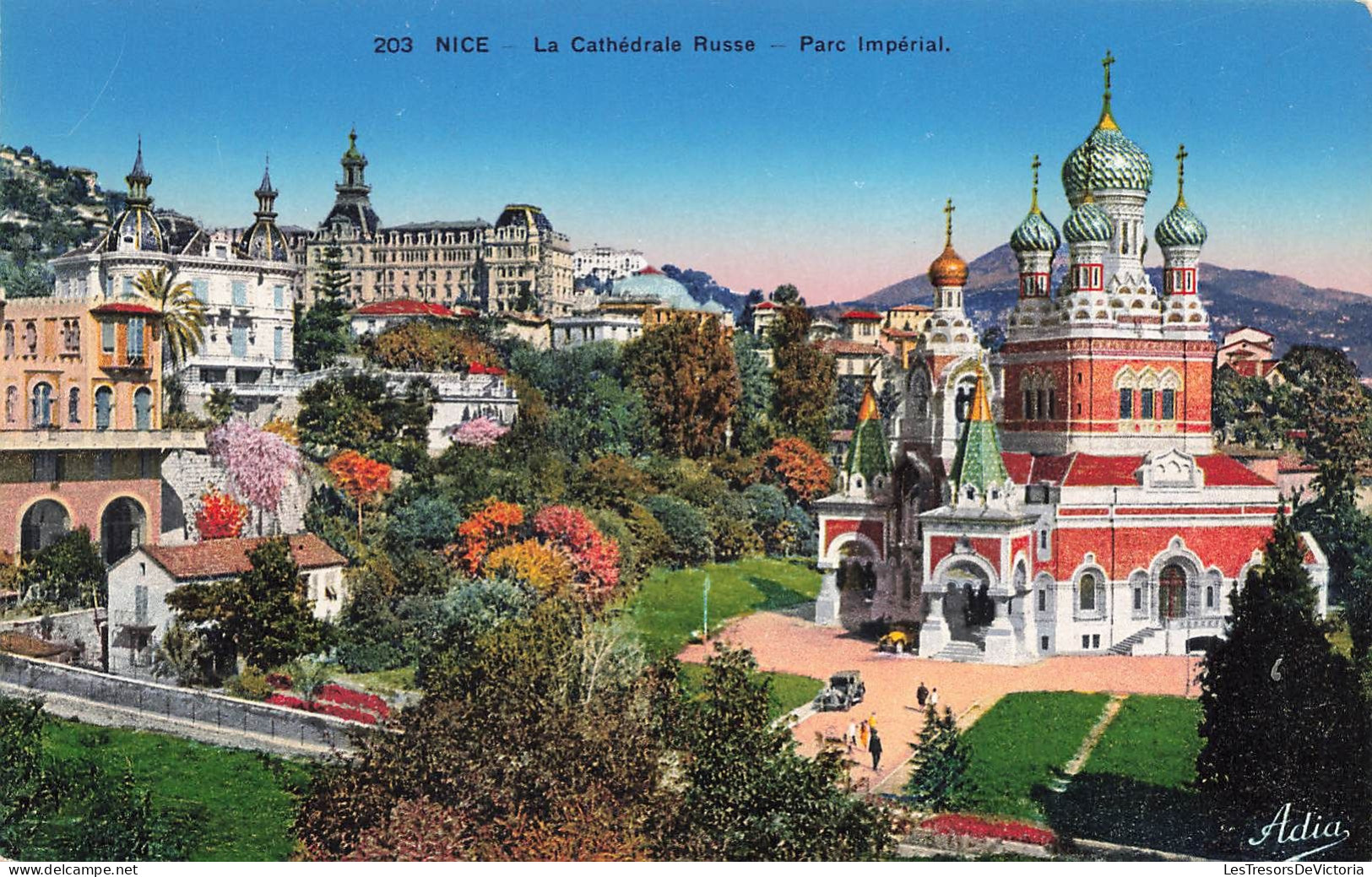 FRANCE - Nice - La Cathédrale Russe - Parc Impérial - Colorisé - Carte Postale Ancienne - Monumentos, Edificios