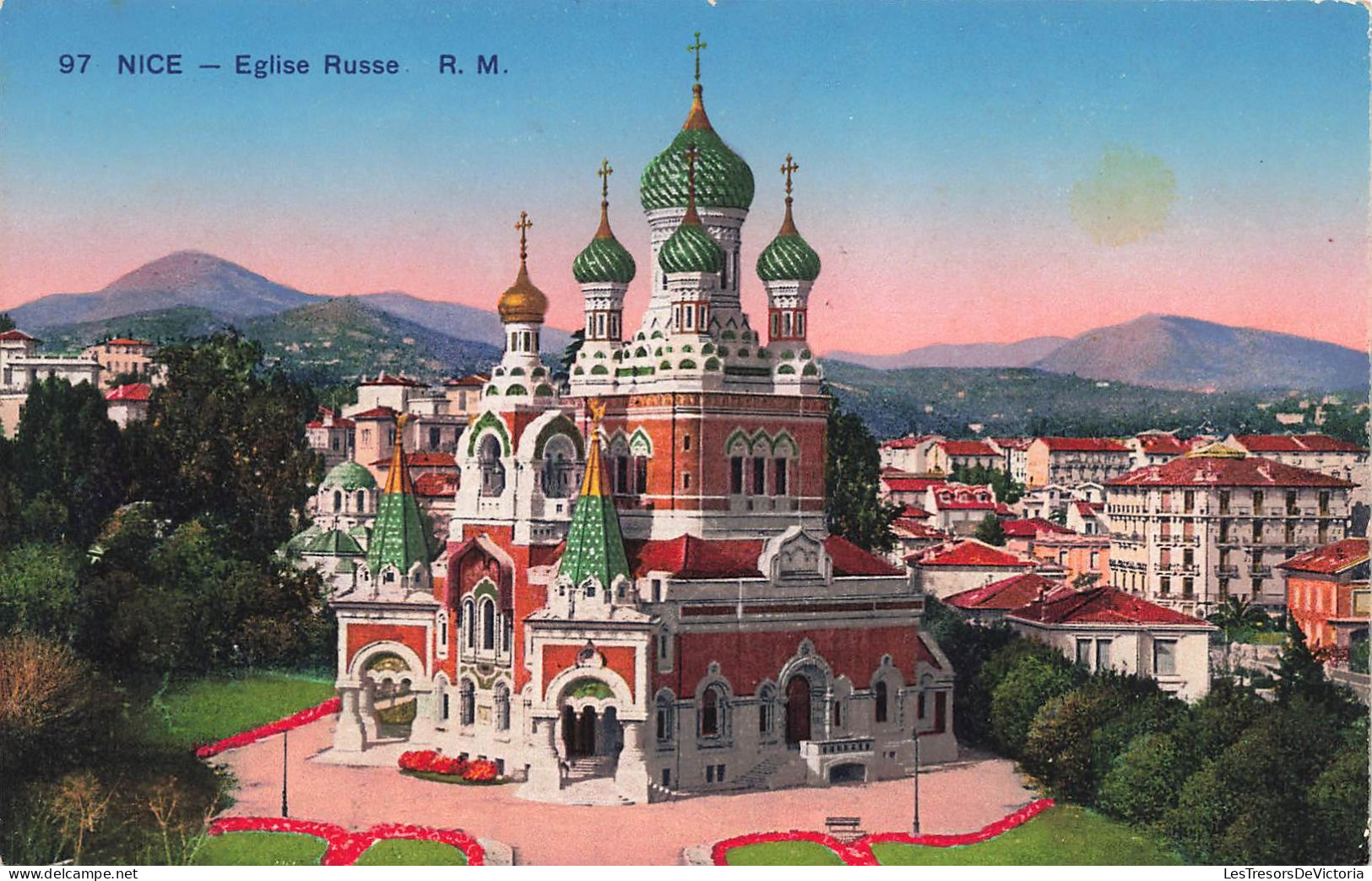 FRANCE - Nice - Eglise Russe -  Colorisé - Carte Postale Ancienne - Monumentos, Edificios