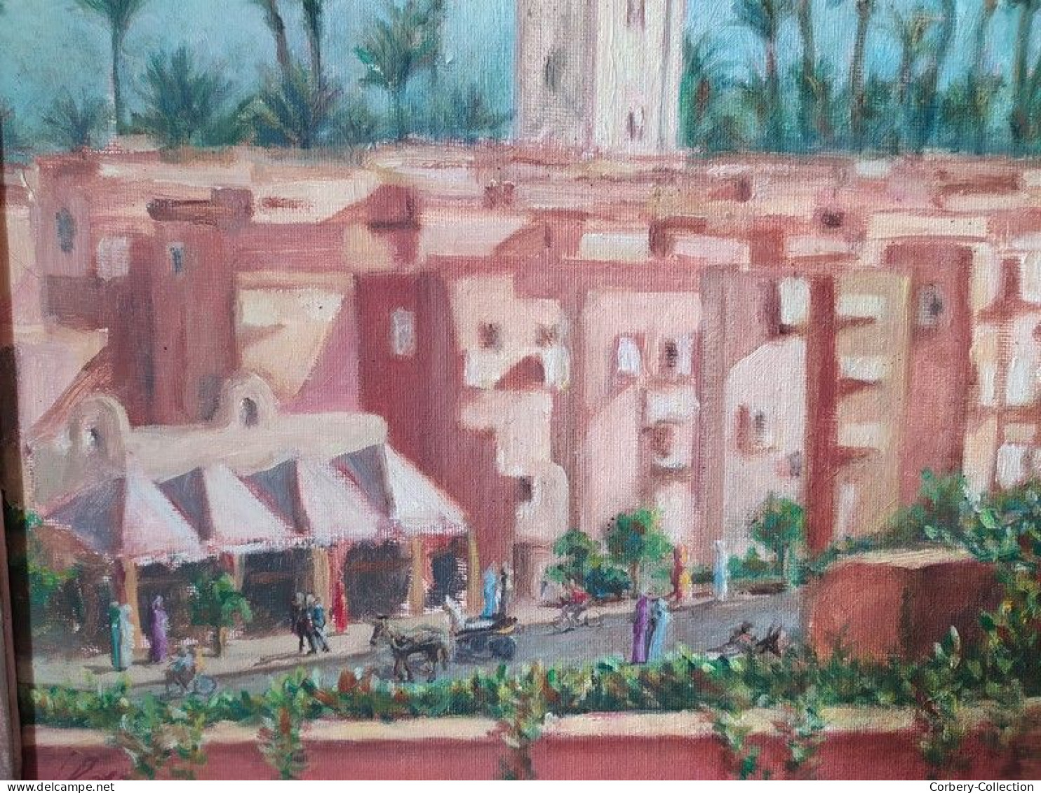 Tableau Orientaliste Peinture Maroc Marrakech XXème