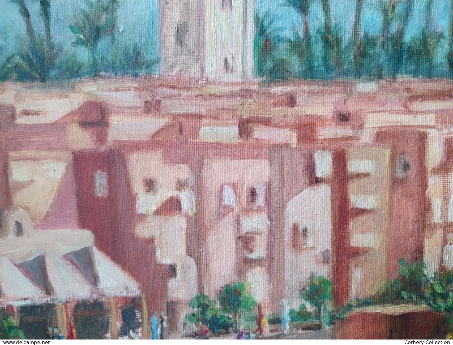 Tableau Orientaliste Peinture Maroc Marrakech XXème
