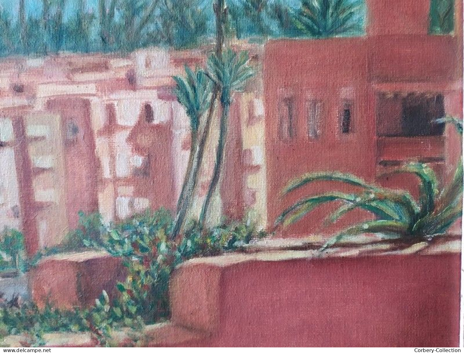 Tableau Orientaliste Peinture Maroc Marrakech XXème